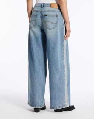 Two Toned Slouchy Jean in Light Shade