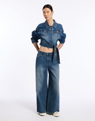 Extra Wide Jean in Mid Shade