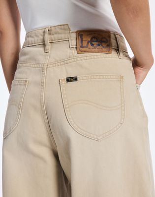 Asymmetric Barrel Trousers in Khaki