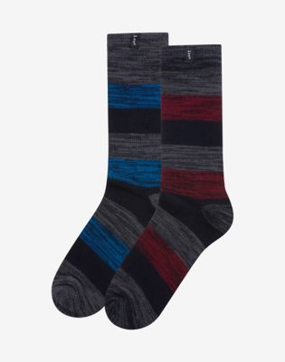 2-Pack Boot Socks in Cobalt & Violet Stripes
