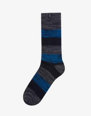 2-Pack Boot Socks in Cobalt & Violet Stripes