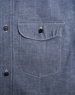 Lee x Nigel Cabourn Work Shirt in Raw Denim