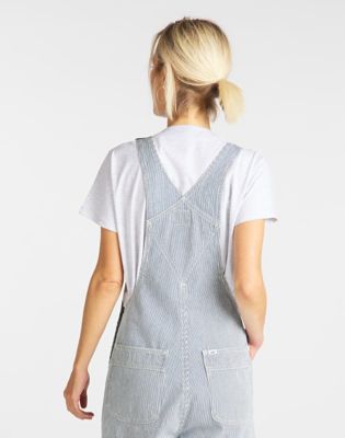 Paint By Numbers Stripe - Denim Dungarees for Women