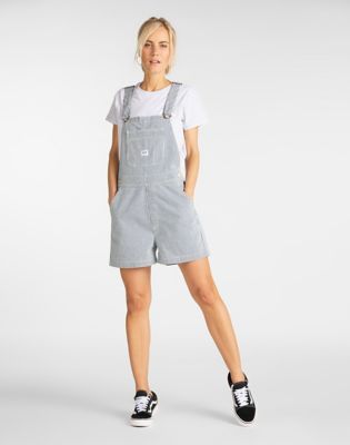 Lee High Rise Dungaree Short Vintage Olive Herringbone 3591594