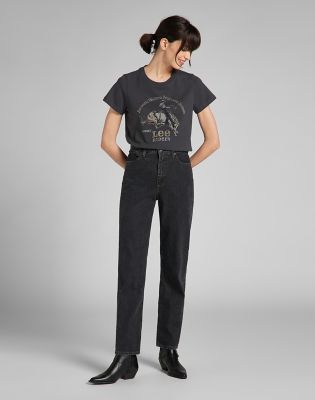 Lee Jeans carol high rise regular straight jean in black