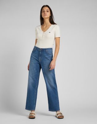 Jeans Mujer Tiro Alto Stella A Line Relaxed Fit Light Alton - Lee