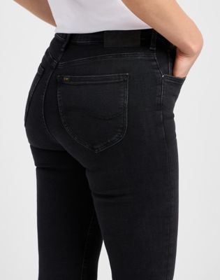 Lee black high waisted jeans online