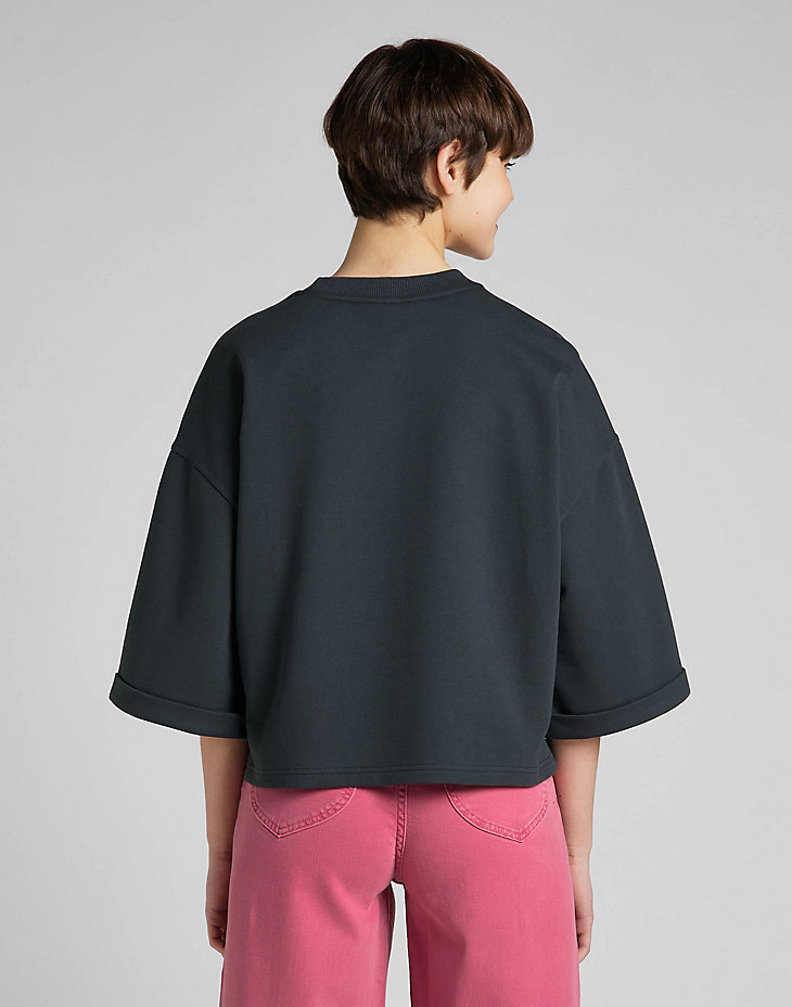 Cropped Sweatshirt in Charcoal alternative view