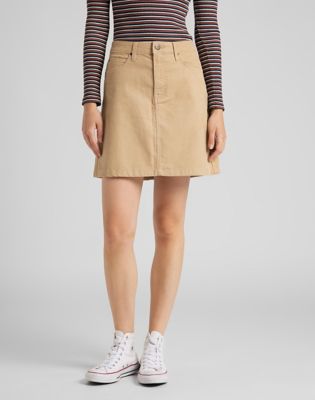 khaki overall skirt