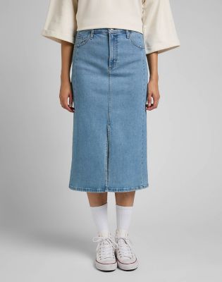 Denim midi skirt on sale lee