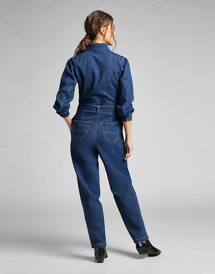 Pleated Overall in Rinse alternative view