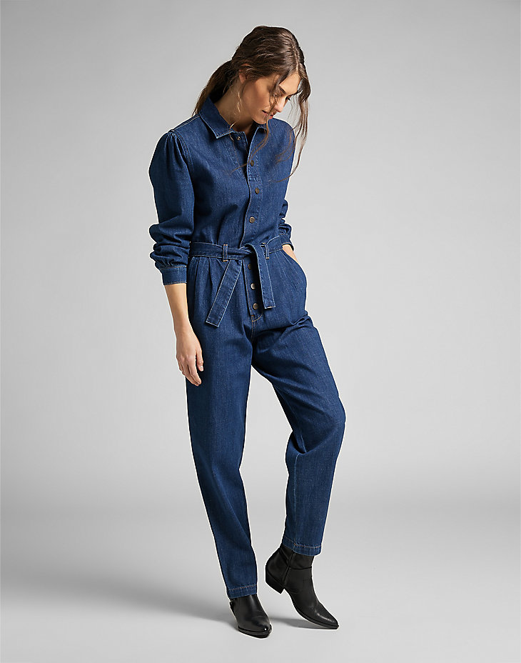 Pleated Overall in Rinse alternative view 2
