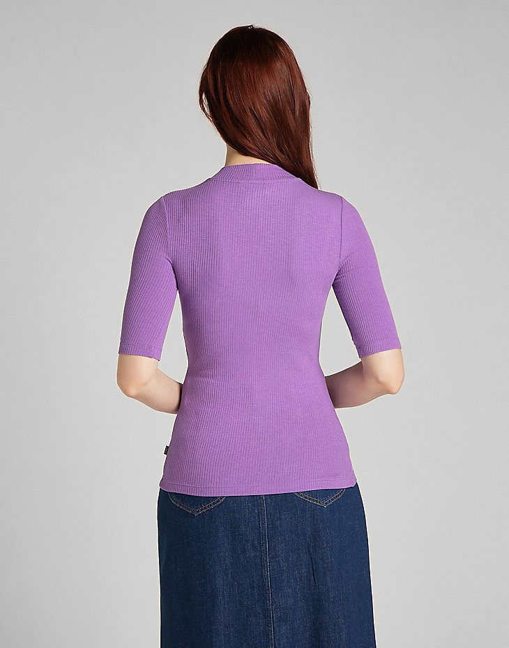 Ribbed Tee in Amethyst Orchid alternative view