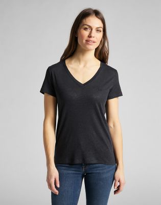 Long v neck 2024 t shirts women's