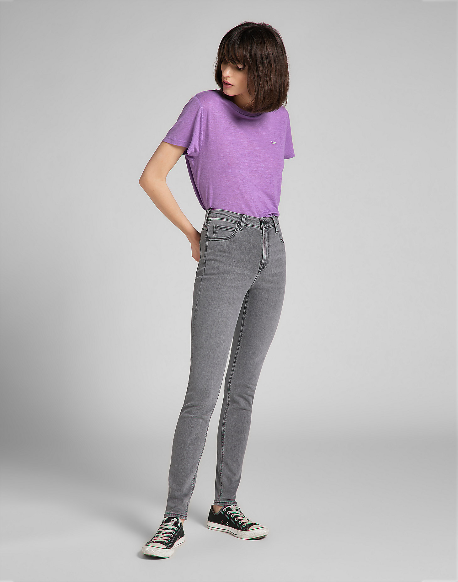 Crew Tee in Amethyst Orchid alternative view 2