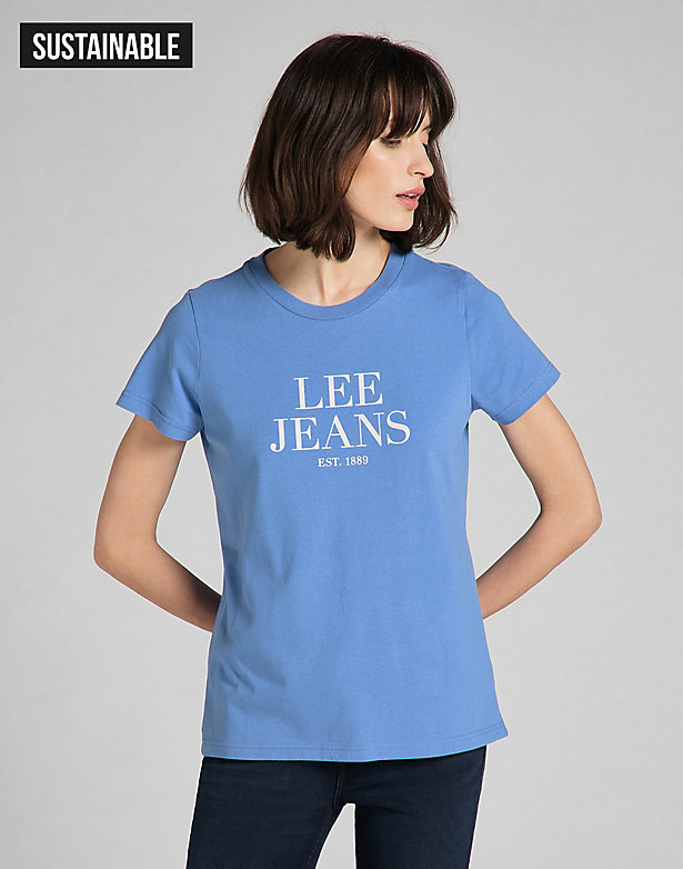 Graphic Tee in Blue Yonder