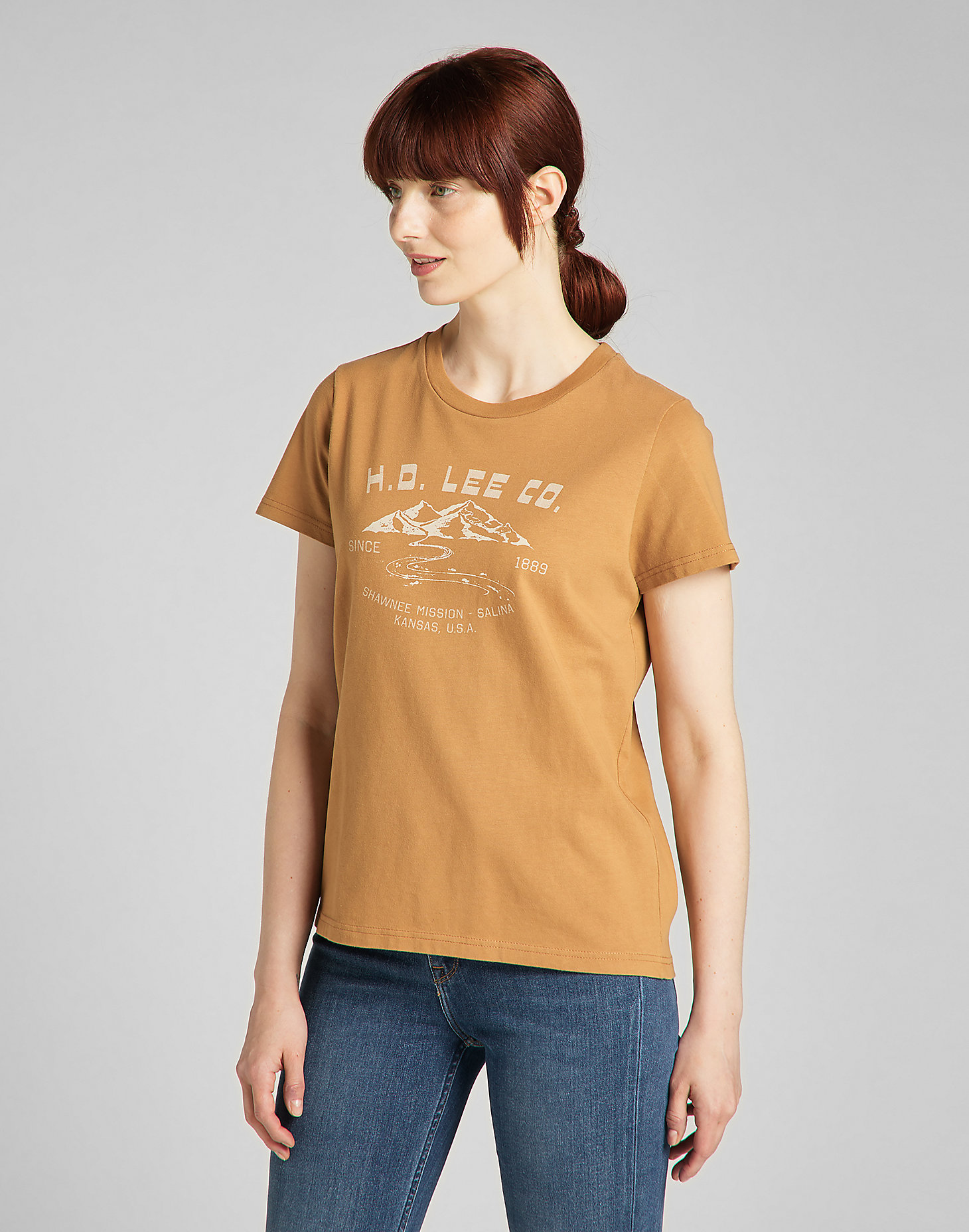 Easy Graphic Tee in Tobacco Brown alternative view 3