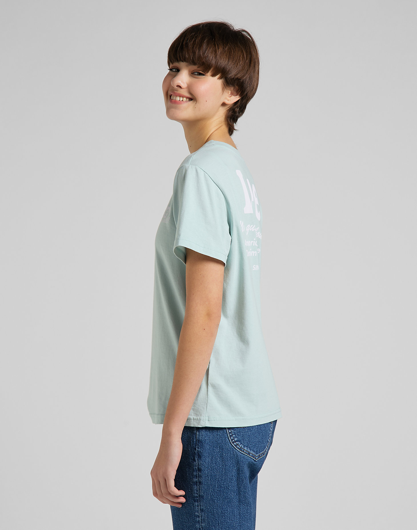 Graphic Tee in Sea Green alternative view 3
