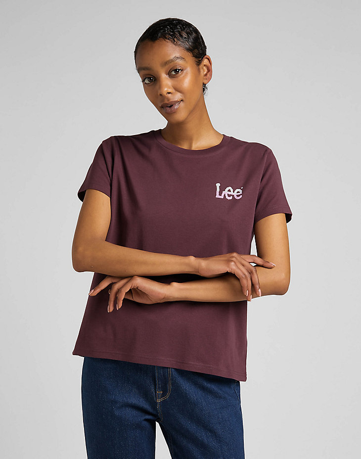 Small Logo Tee in Boysenberry main view