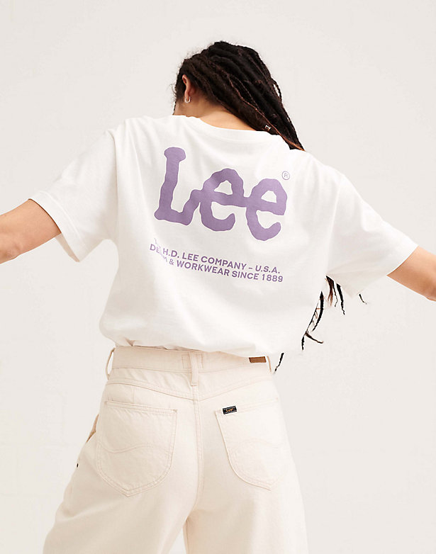 Relaxed Crew Tee in Workwear White