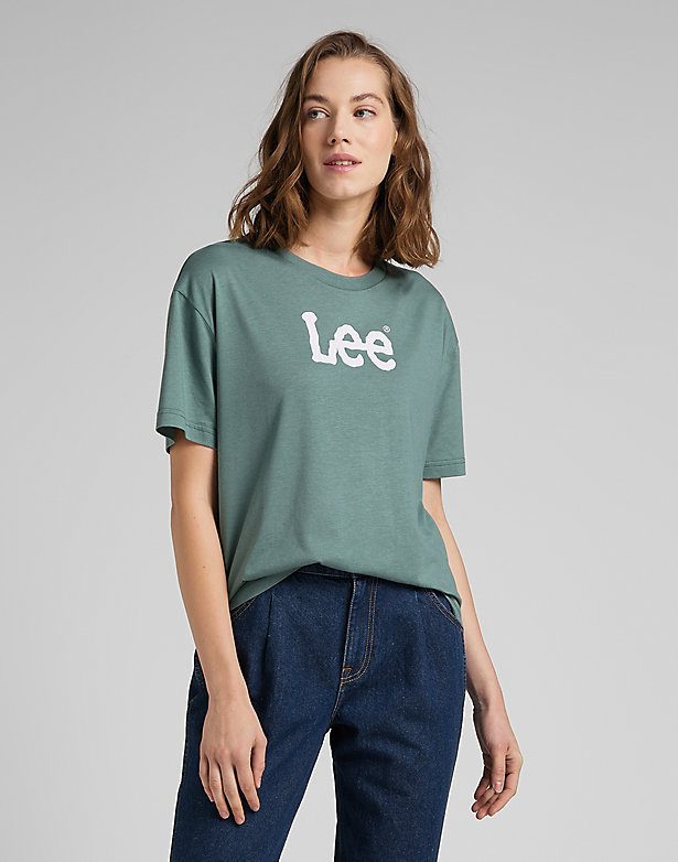 Relaxed Crew Tee in Steel Green