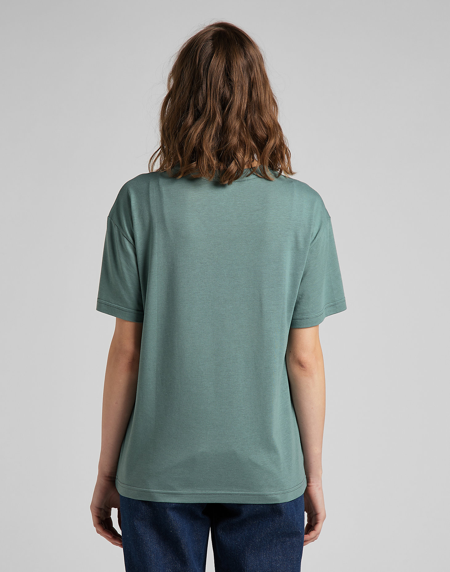 Relaxed Crew Tee in Steel Green alternative view 1