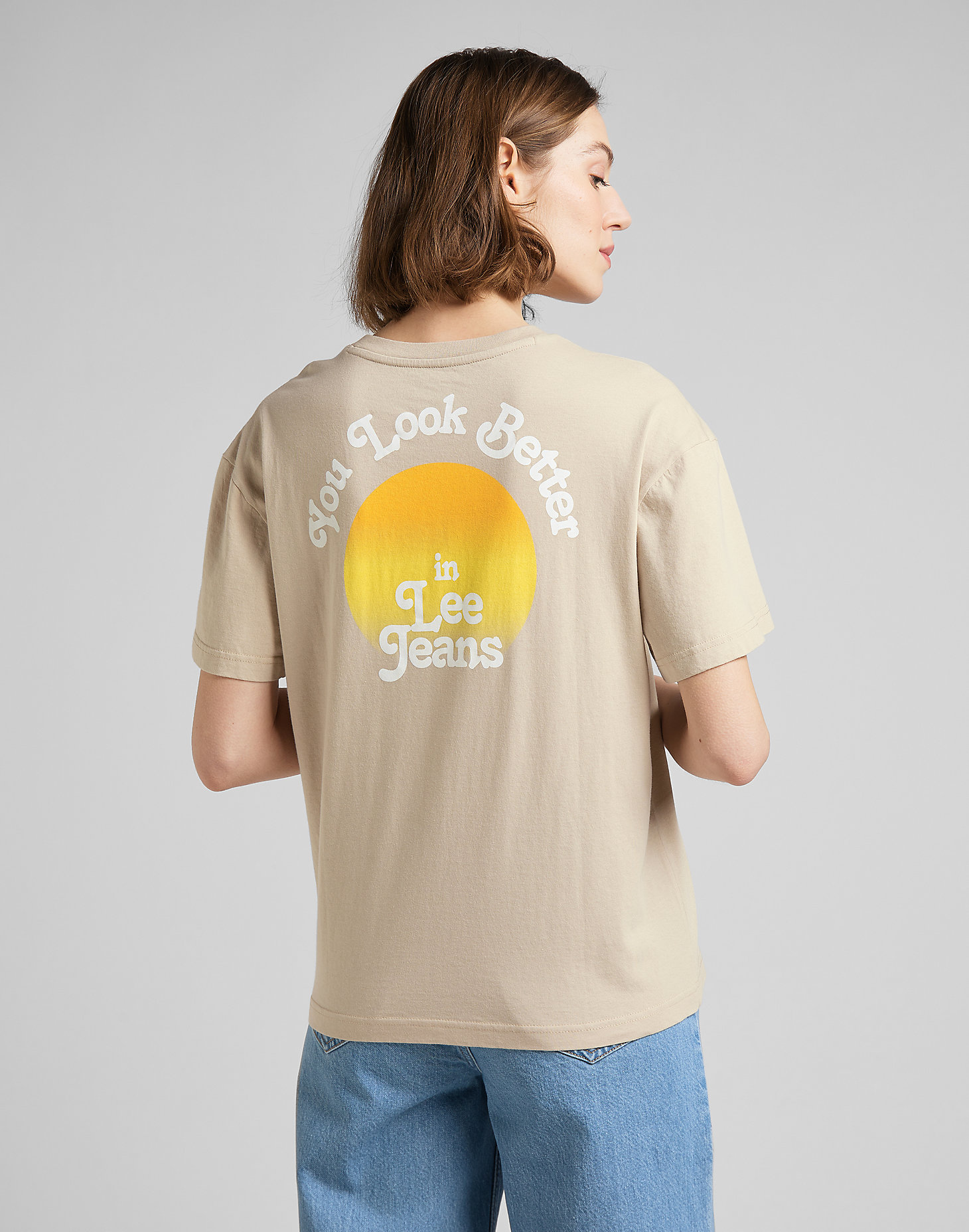 Relaxed Crew Tee in Oxford Tan alternative view 4