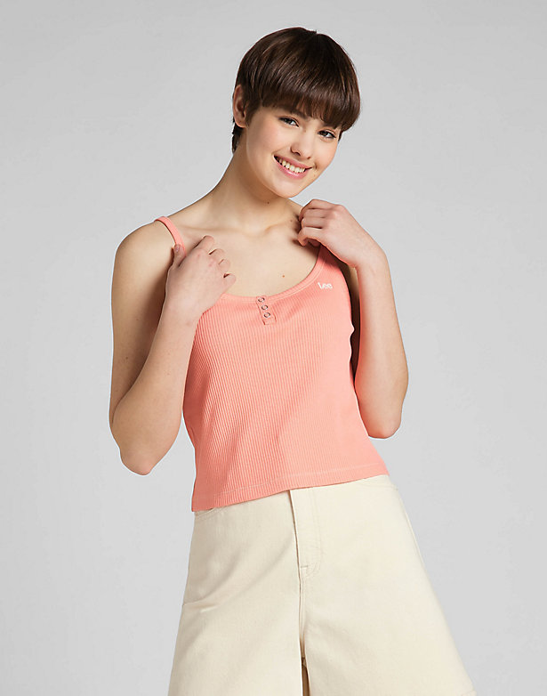 Summer Tank in Bright Coral
