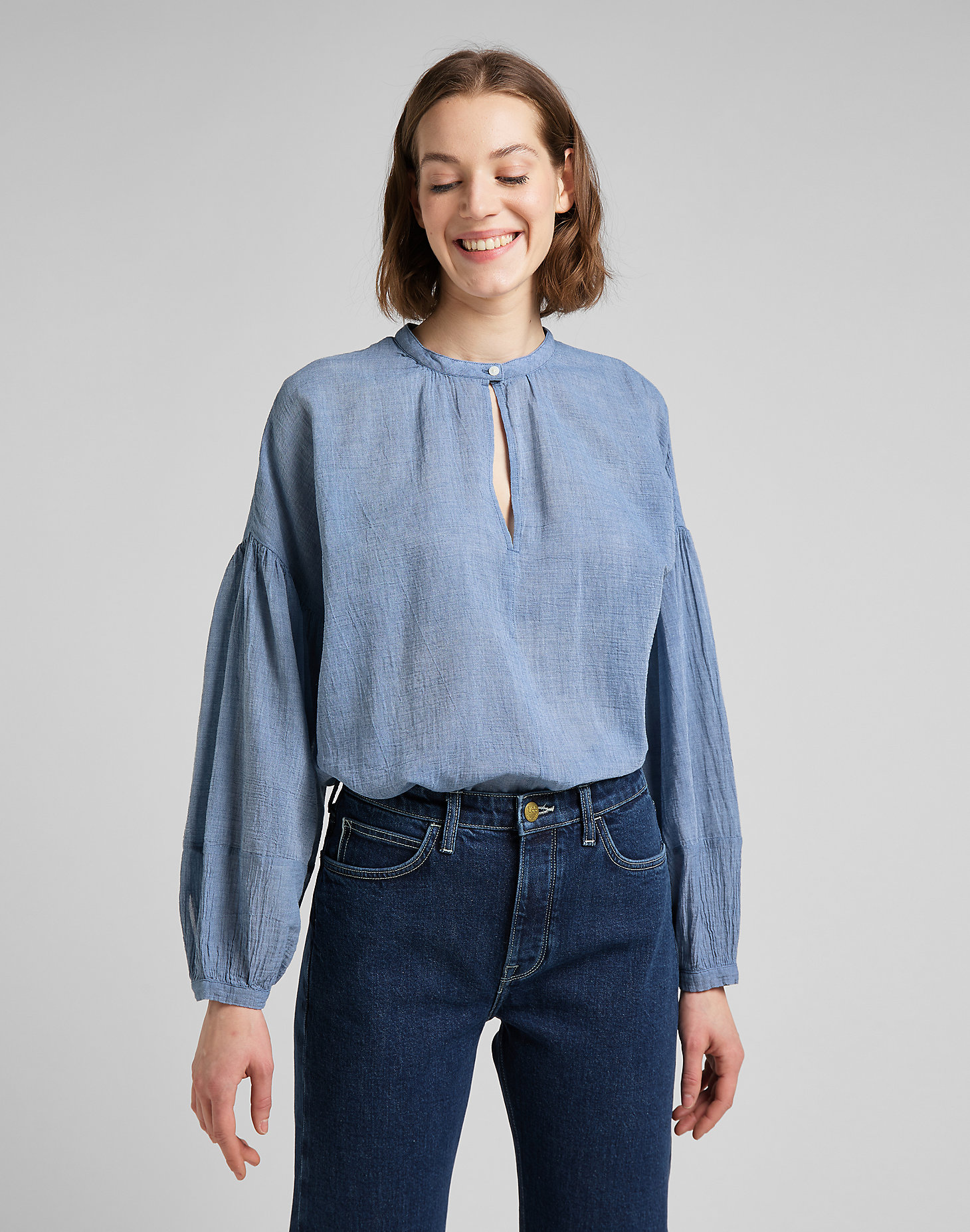 Relaxed Blouse in Arctic Ice main view