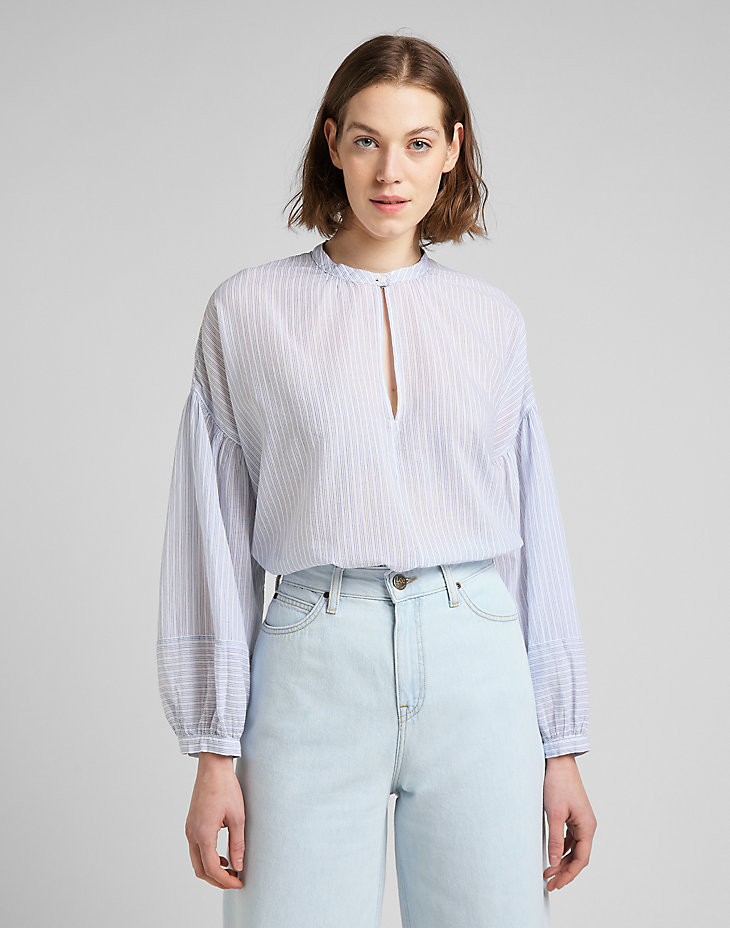Relaxed Blouse in Bright White main view