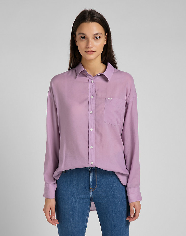 One Pocket Shirt in Plum main view