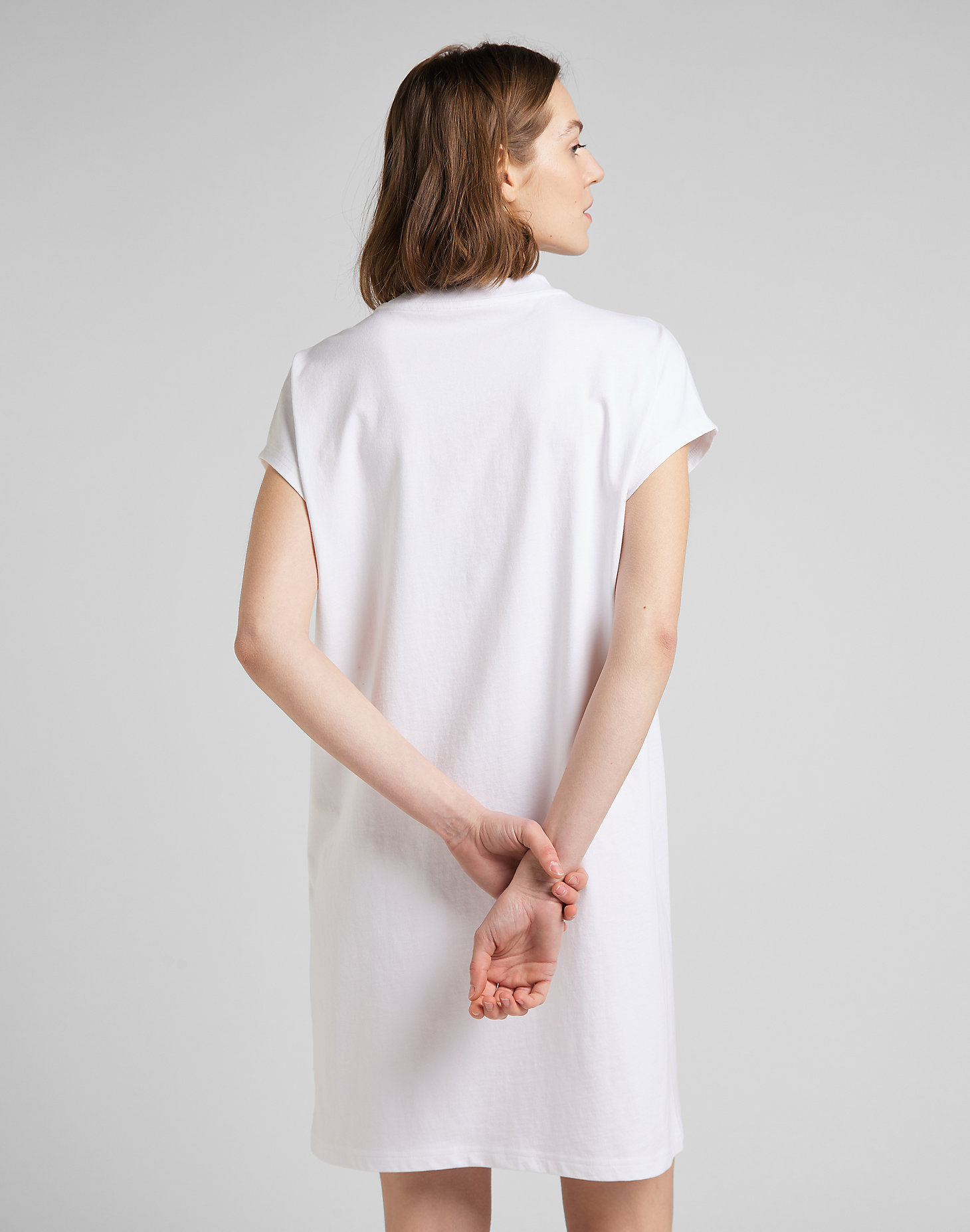 T-Shirt Dress in Bright White alternative view 1