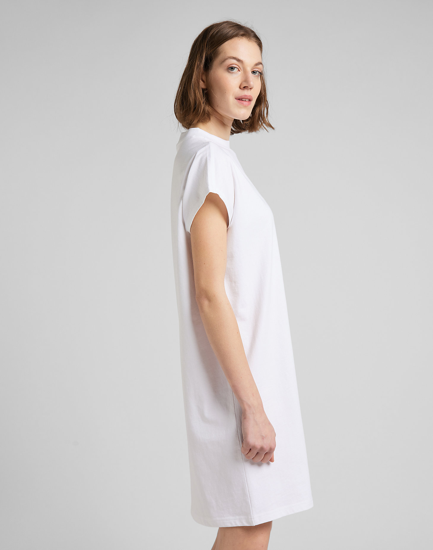 T-Shirt Dress in Bright White alternative view 3