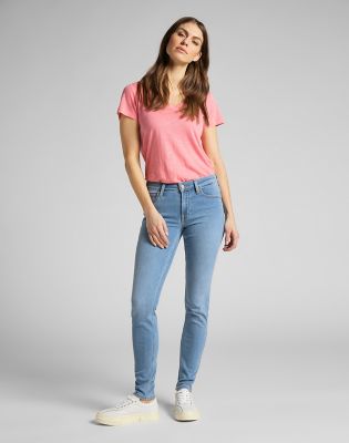 ladies light blue jeans