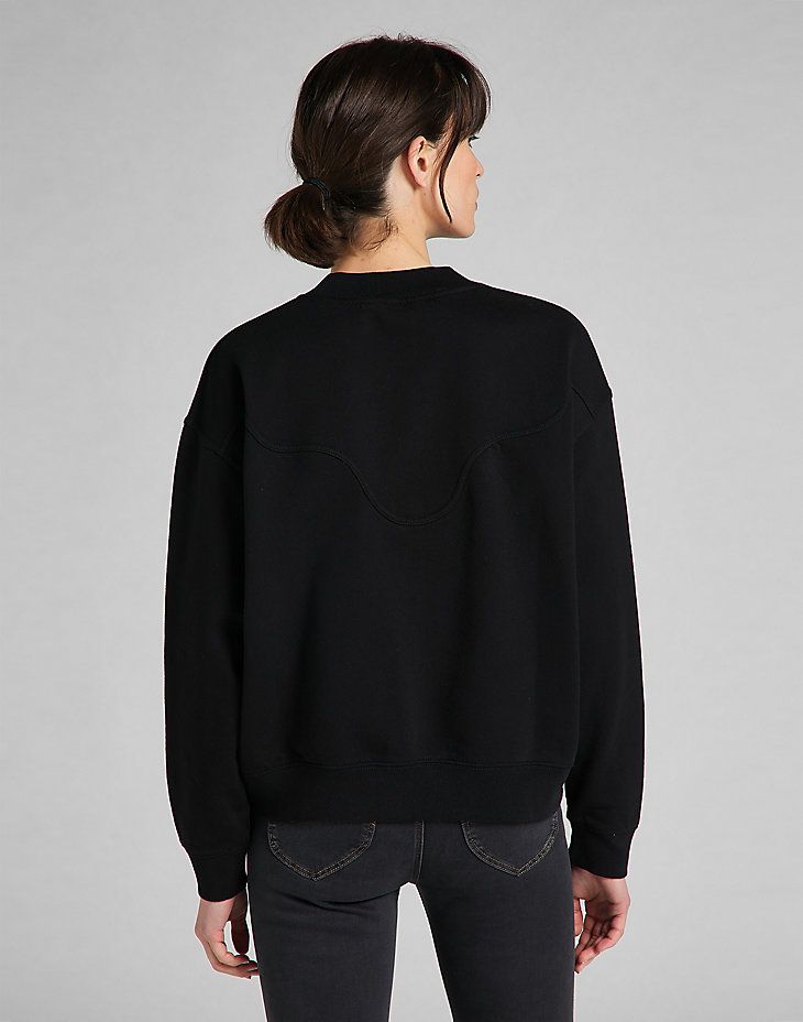 Western Sweatshirt in Black alternative view