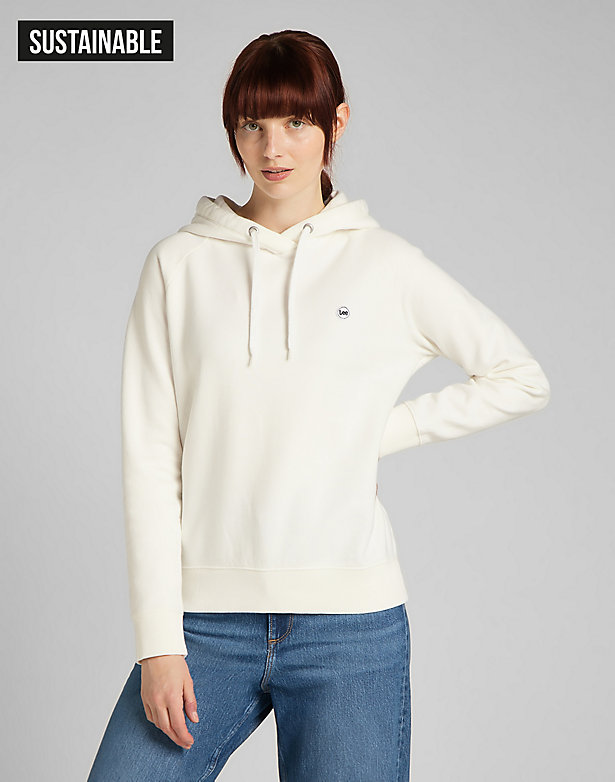 Essential Hoodie in White Canvas
