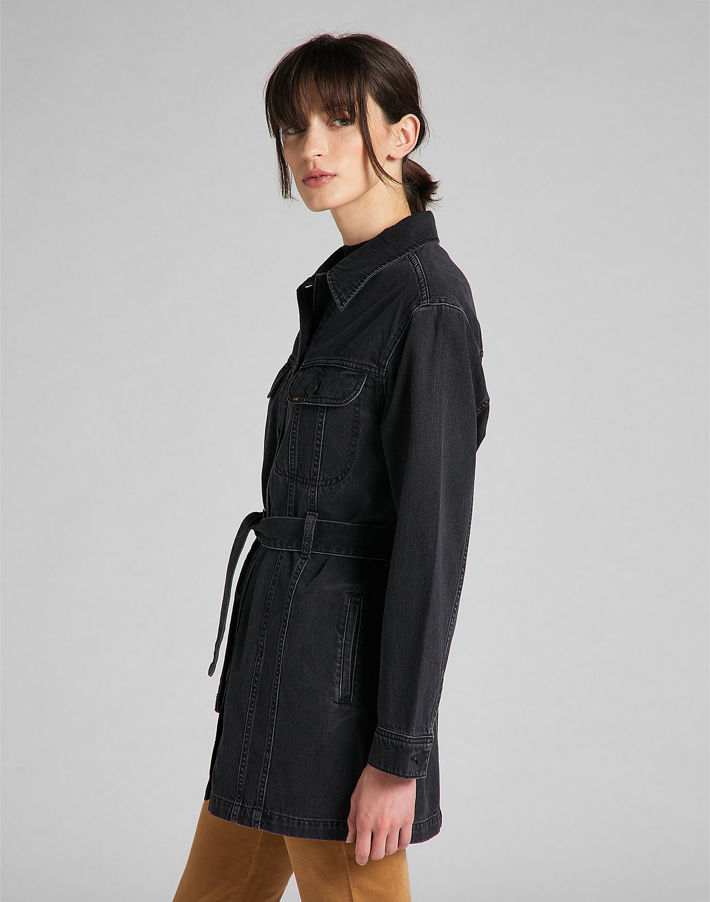 Belted Rider Jacket in Black Duns alternative view 3