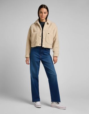 Cropped 2024 sherpa jacket