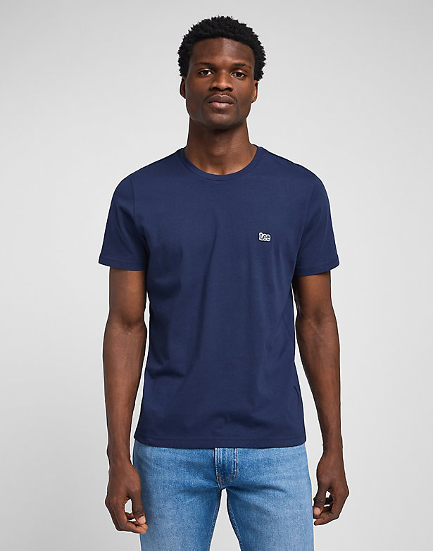 Patch Logo Tee in Navy