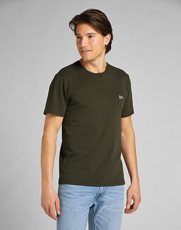 Patch Logo Tee in Serpico Green