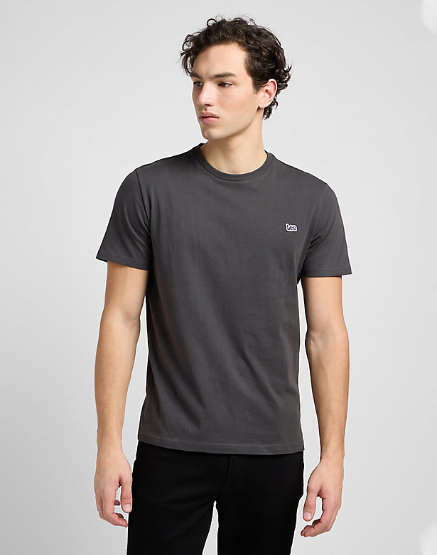 Patch Logo Tee in Washed Black