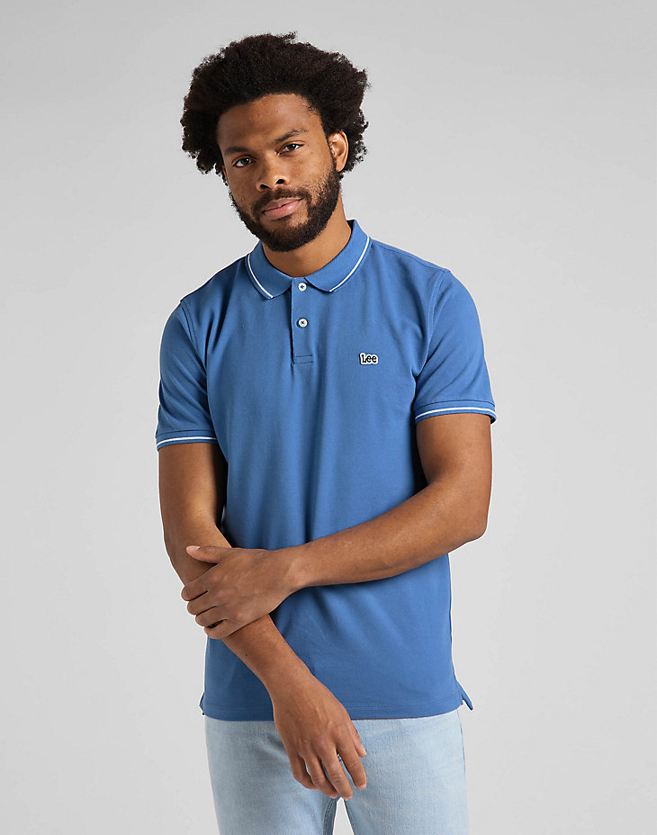 Pique Polo in Blue Union main view
