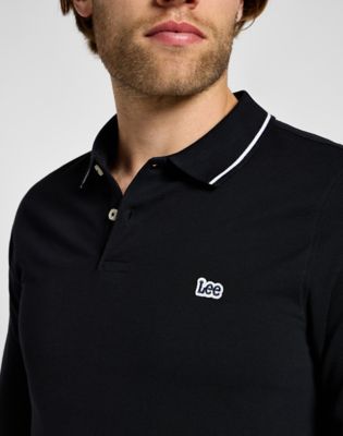 Mens long shop sleeve pique polo