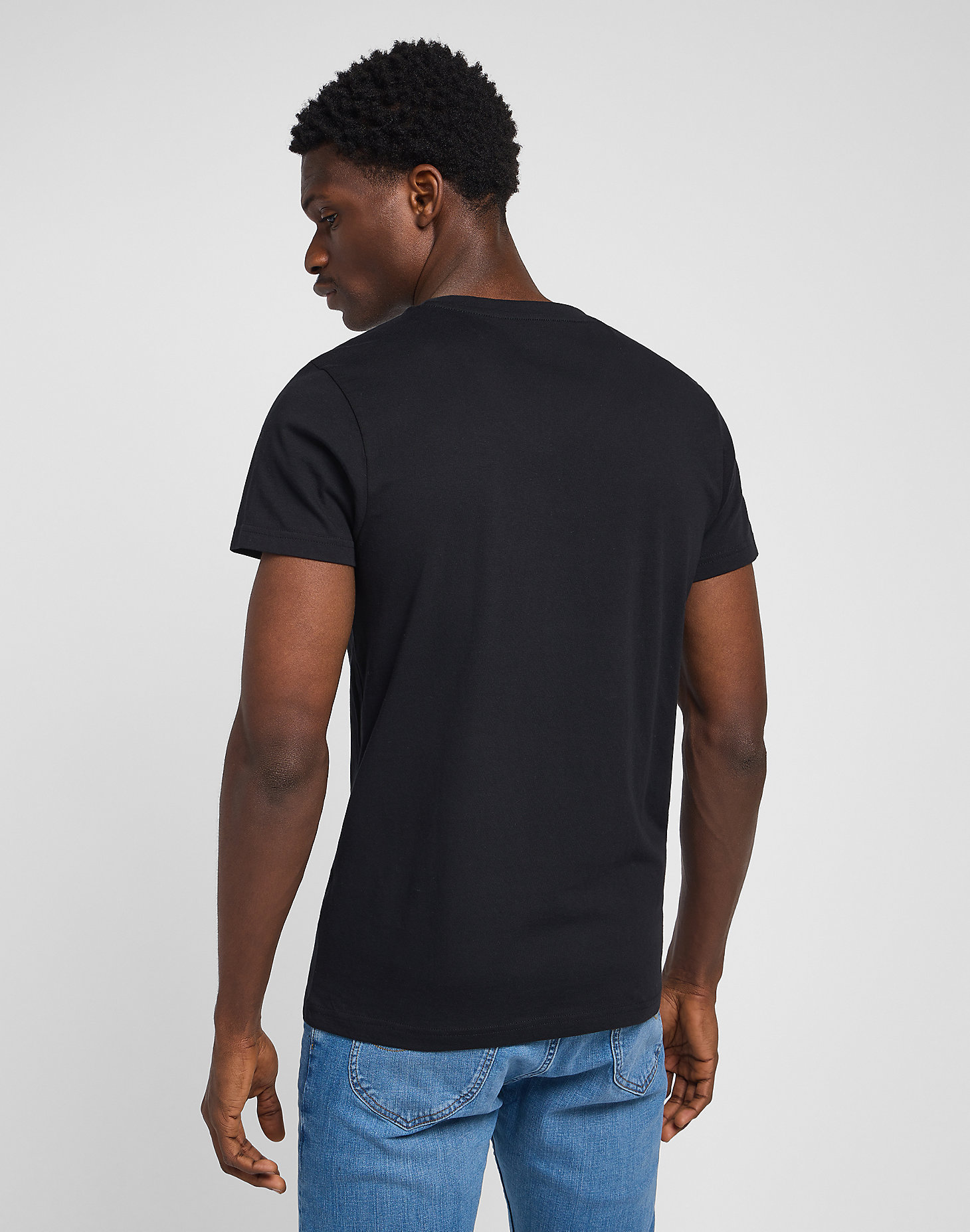 Twin Pack V Neck Tee in Black alternative view 1