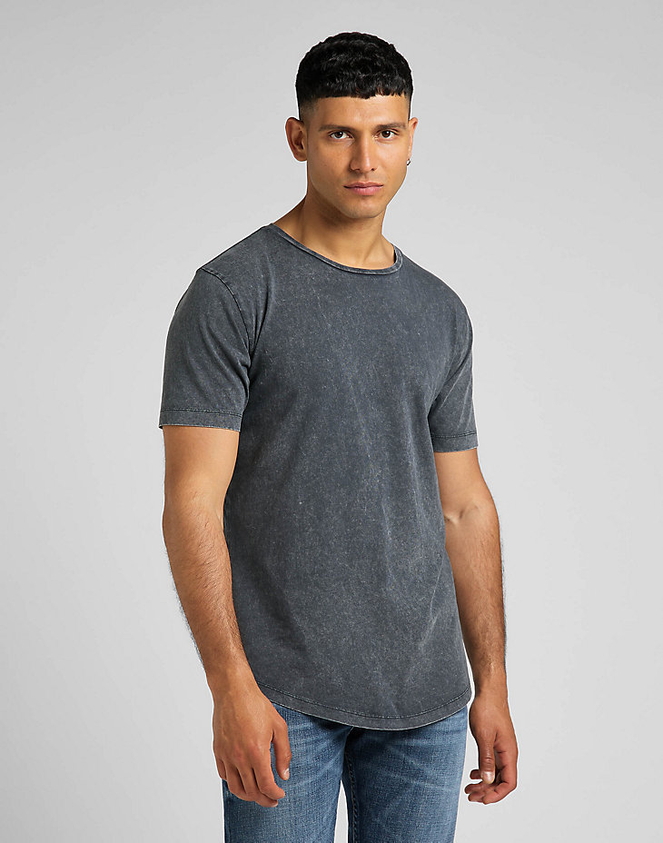 Shaped Tee in Charcoal main view