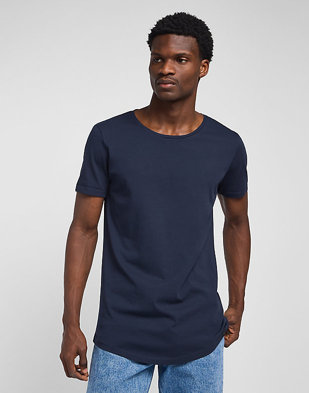 Shaped Tee in Sky Captain