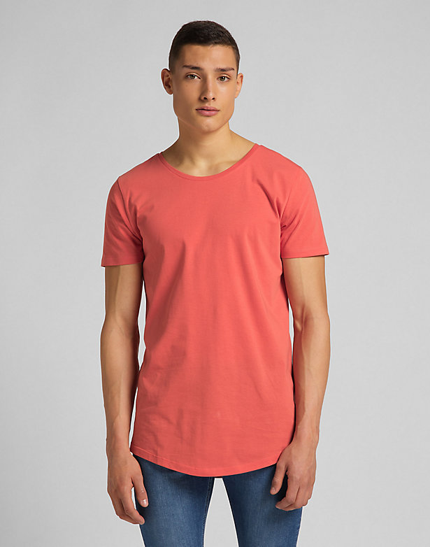 Shaped Tee in Washed Red
