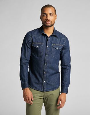 lee western denim shirt