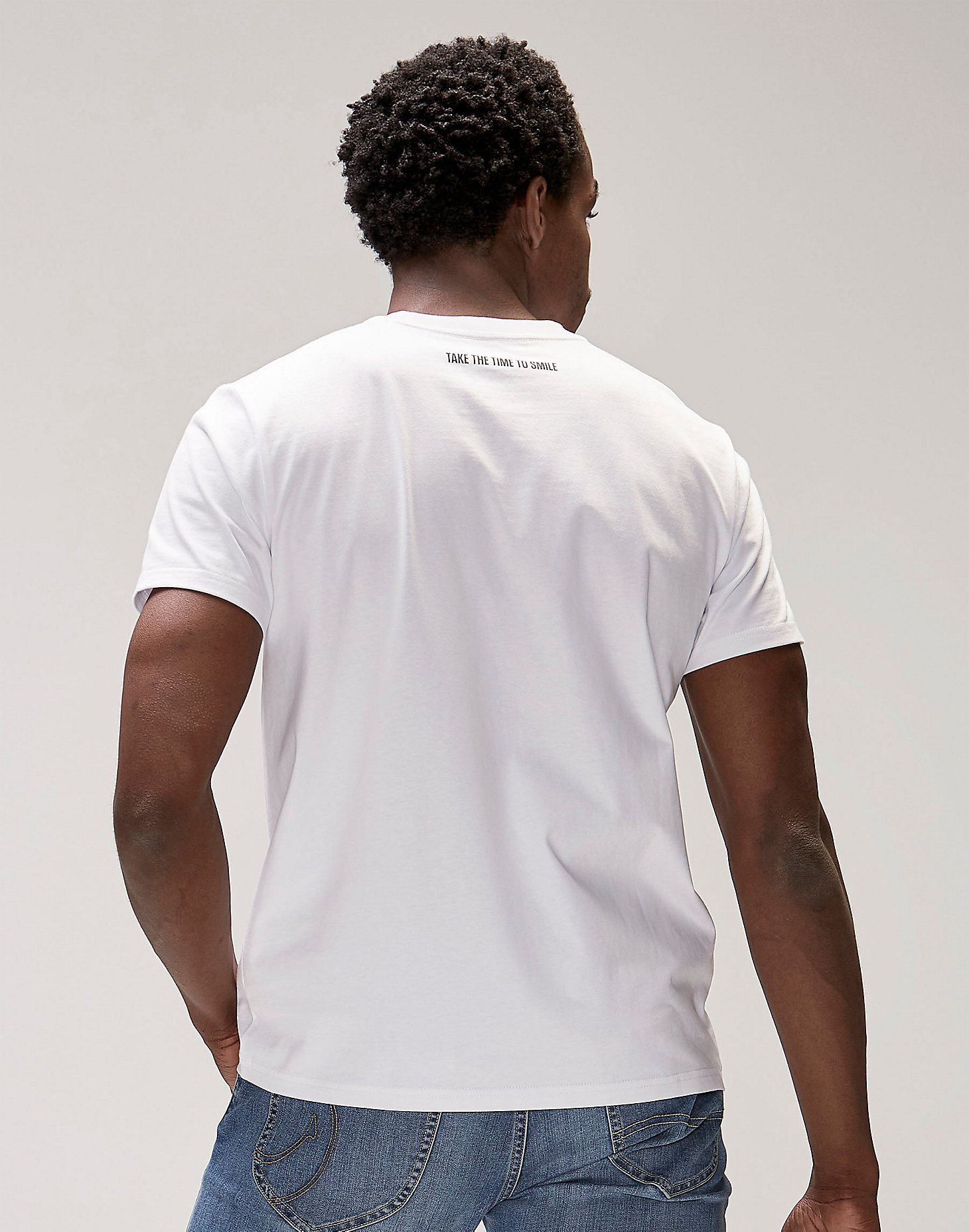 Men's Lee® X Smiley® Face Tee in White alternative view 1