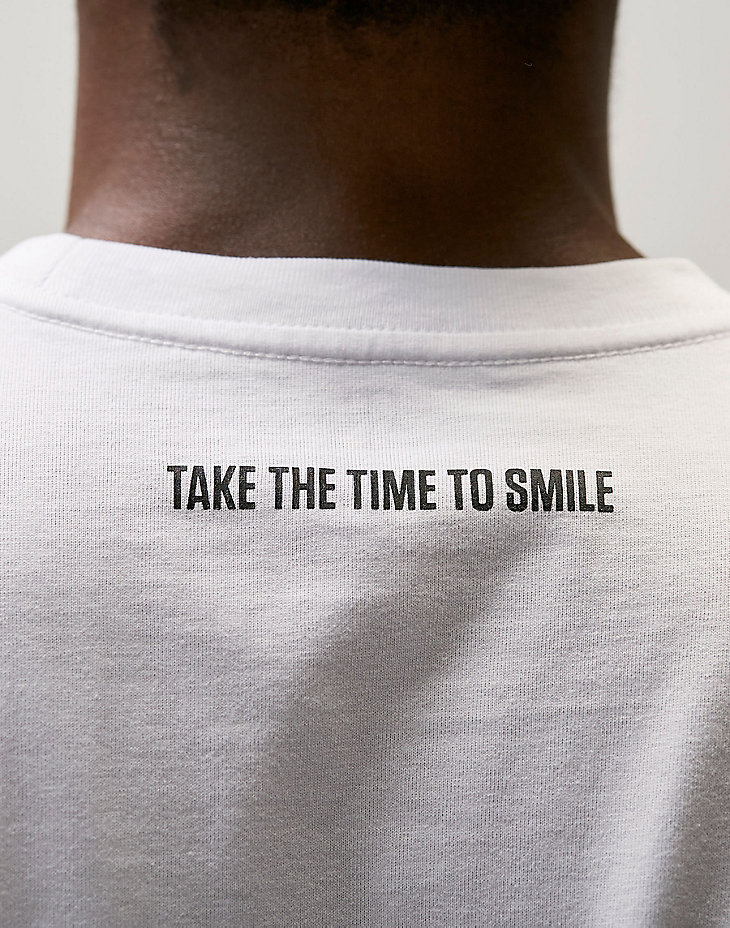 Men's Lee® X Smiley® Face Tee in White alternative view 4